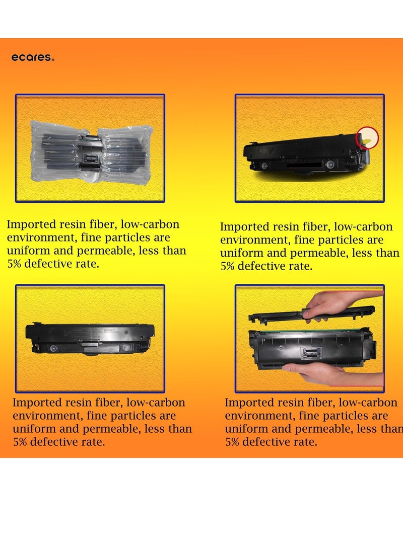 ECARES® 312A Compatible Toner Cartridge CF380A CF381A CF382A CF383A Work for HP Color laserJet Pro M476 M476dn MFP M476dw MFP M476dnw (Multicolor) - Image 3