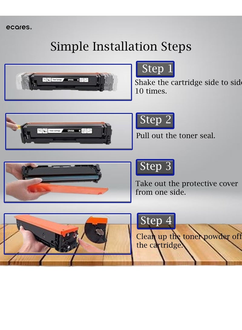 ECARES® 312A Compatible Toner Cartridge CF380A CF381A CF382A CF383A Work for HP Color laserJet Pro M476 M476dn MFP M476dw MFP M476dnw (Multicolor) - Image 4