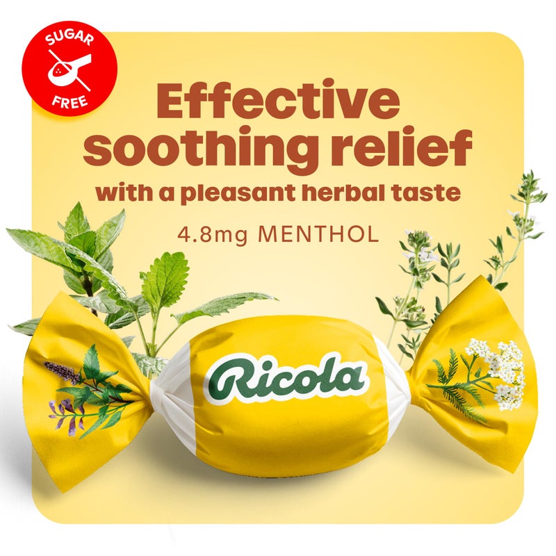 Ricola Swiss Herb Sugar Free Cough Drops with Menthol - Cough and Sore Throat Relief - 19 Count - Herbal Throat Lozenges - Image 4
