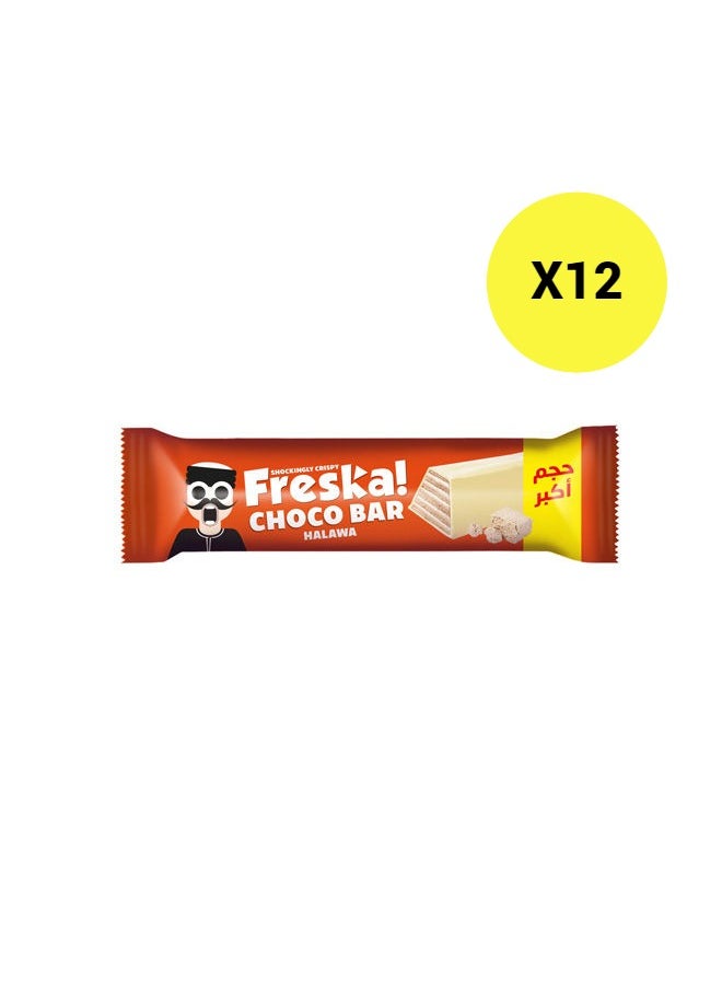 Freska White Chocolate Coated Wafer Filled With Halawa Cream - Pack of 12 