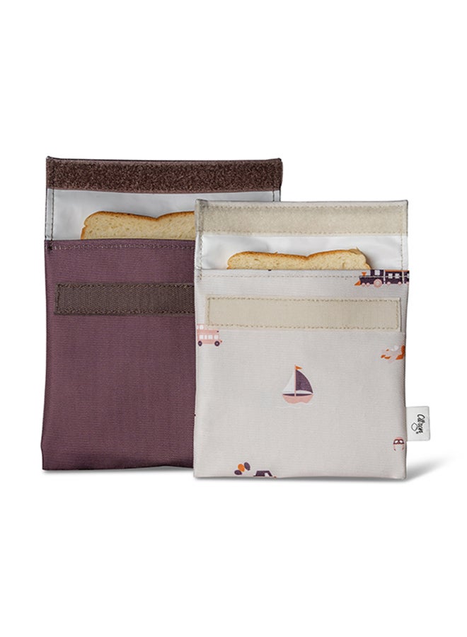 Citron Reusable Sandwich Bag, Fun And Eco - Friendly Sandwich Storage Solution - Vehicles - Image 2
