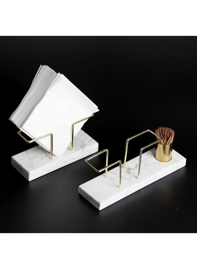 أوليس فيرس  【اختيار تجاري】حامل مناديل رخامي فاخر على الطراز الاسكندنافي · منظف طاولات فاخر للمقاهي/الفنادق/المطاعم · تصميم متين وثابت - Image 4