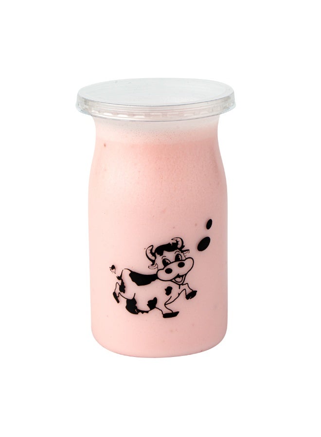 Restaurantware 5 Ounce Yogurt Jars, 100 Disposable Pudding Containers - Cow Print, Pop-Off Lids Included, Clear Plastic Chia Pudding Jars, For Snacks, Spices, And Desserts  - Image 2