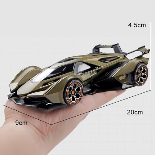 DEZICON 1:22 Scale Diecast Metal Car Lambo V12 GT Toy Car for Kids with Light Sound Pull Back Openable Door Collection Model Cars - Image 2