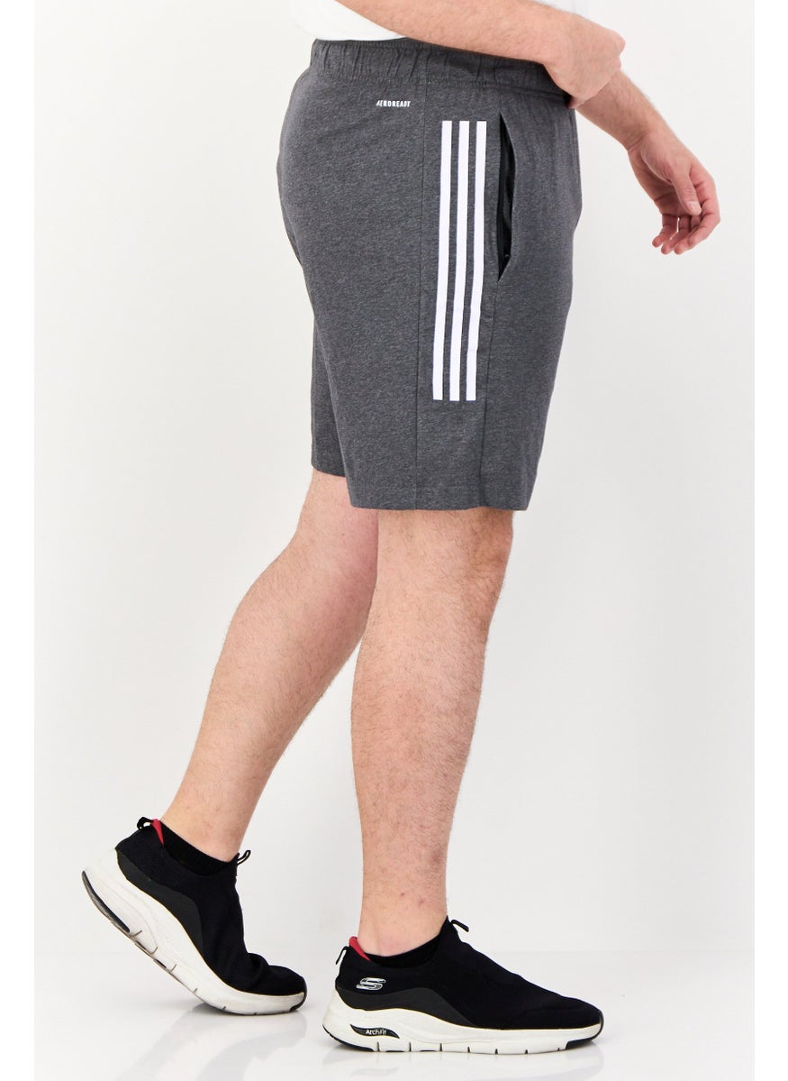 Adidas Men Sportswear Fit Brand Logo Training Shorts, Dark Grey Heather  - Image 2