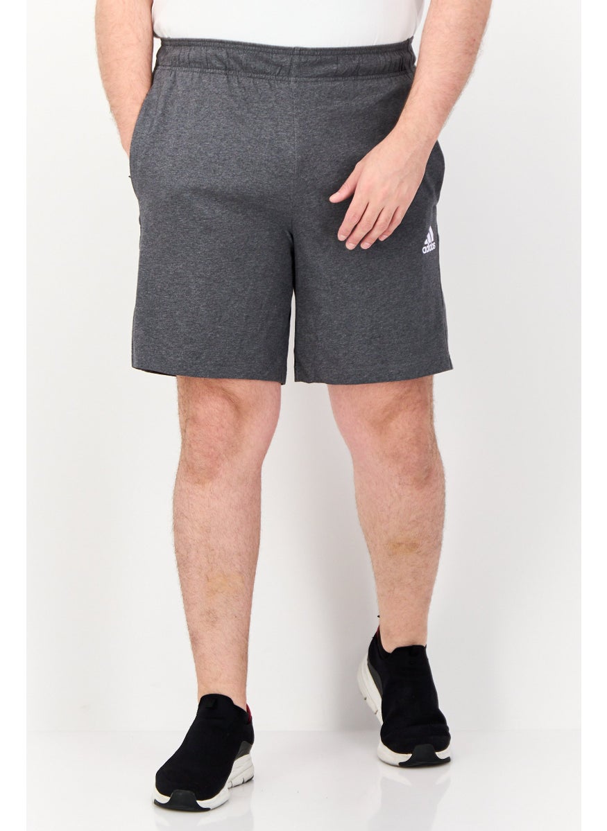 Adidas Men Sportswear Fit Brand Logo Training Shorts, Dark Grey Heather  - Image 1