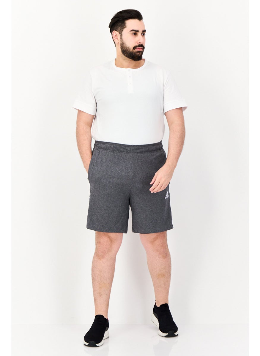 Adidas Men Sportswear Fit Brand Logo Training Shorts, Dark Grey Heather  - Image 3