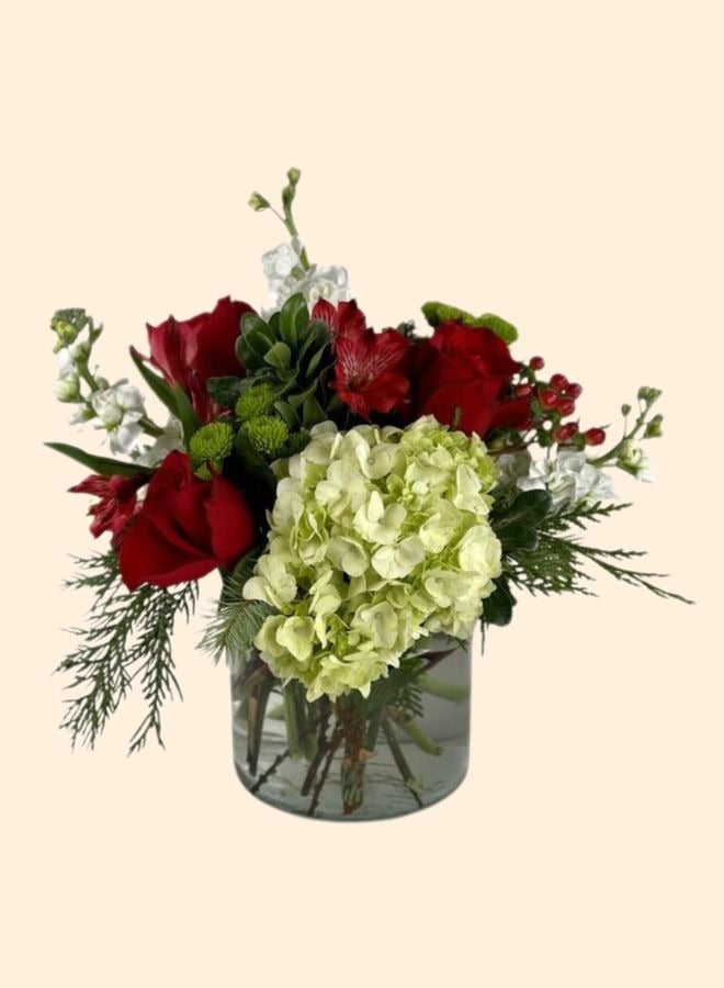 Jingle Blooms Fresh Flower Vase