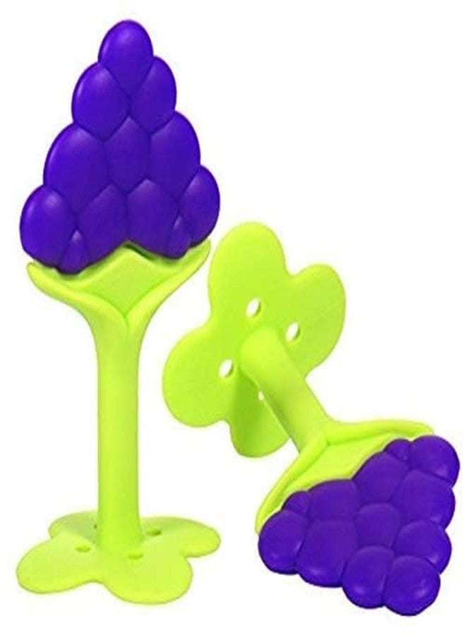 AEREX Grapes Fruit Shape Baby Teether | Soft Silicone BPA Free Natural Organic Nipple Teether for Newborn Infant, Babies | Teething Toys for Babies | Silicone Soothing Teether (Grapes) - Image 2