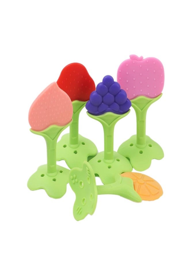 AEREX Grapes Fruit Shape Baby Teether | Soft Silicone BPA Free Natural Organic Nipple Teether for Newborn Infant, Babies | Teething Toys for Babies | Silicone Soothing Teether (Grapes) - Image 4
