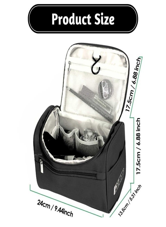 FEXMY Hanging Toiletry Bag Travel Organizer for Women & Men | Large Cosmetic Makeup Organizer Pouch with Hook | Waterproof Travel Pouches | Suitcase & Luggage Organizer Bag for Travelling (Black) - Image 4