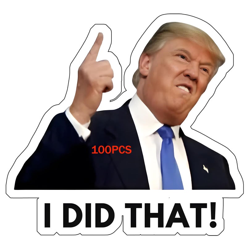 ColisPar 100pcs Trump I Did that Stickers Gas Pump Stickers Decal, Donald Trump Merchandise, Anti-Trump Stickers - Image 1