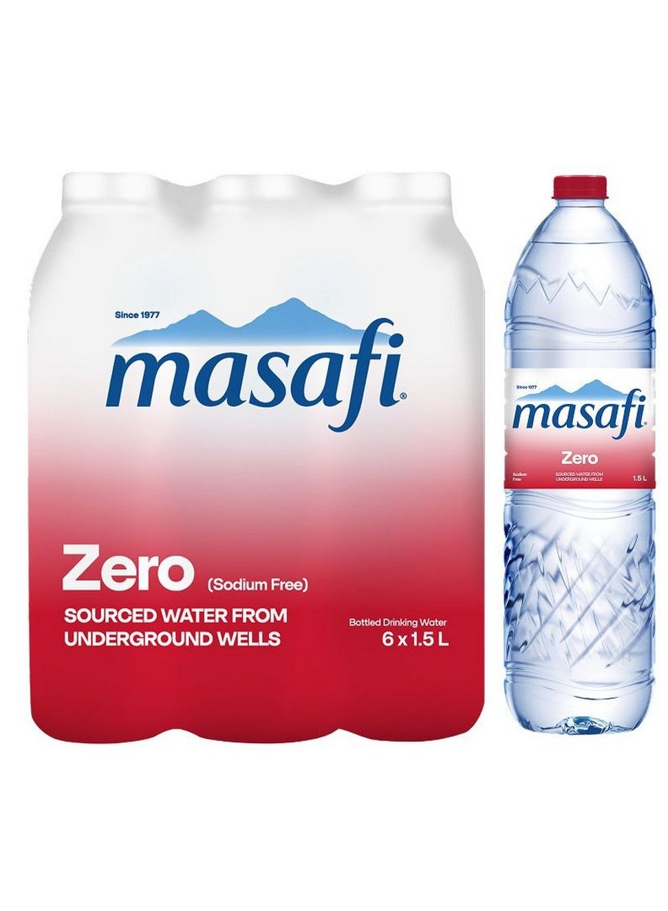 Masafi Zero Sodium Natural Drinking Water 6 Pcs X 1.5 L
