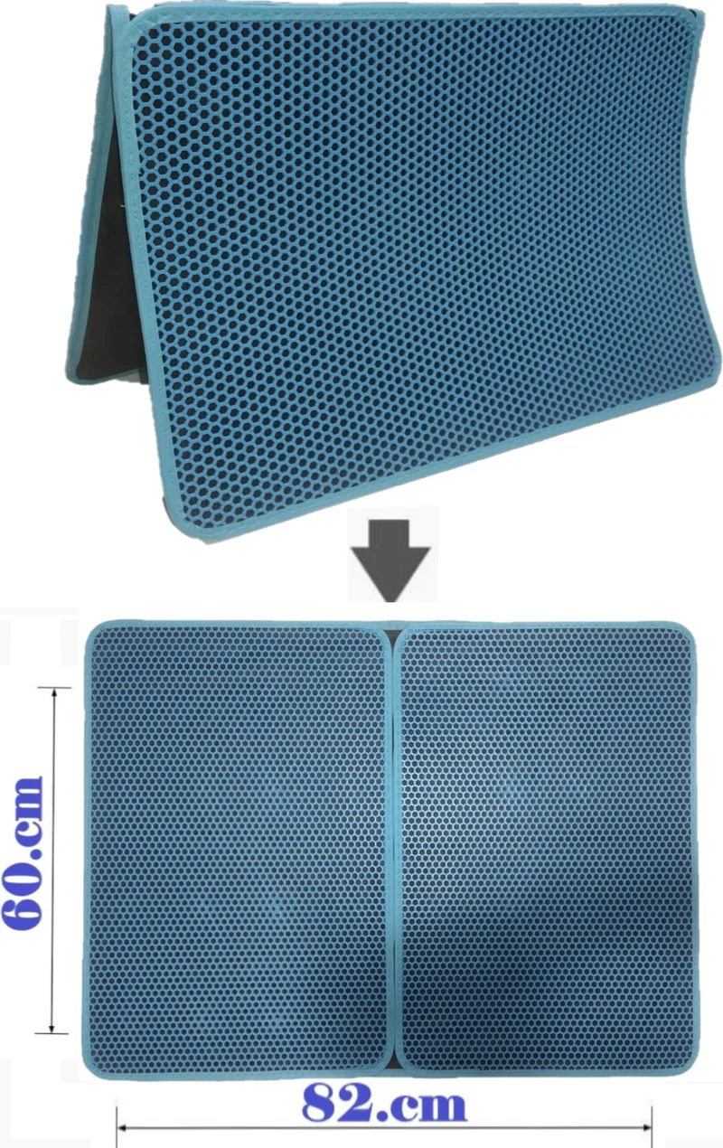 Tineke Large Size Cat Toilet Mat with Screen Foldable 82 x 60 cm