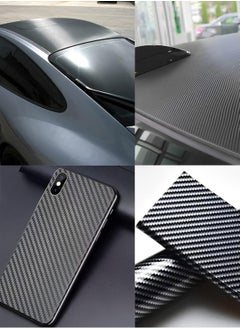 SARAOONT 3D Matte Black Carbon Fiber Vinyl Wrap  A4 Size Self Adhesive Anti Wrinkle Air Release Automotive DIY Sticker  - Image 3