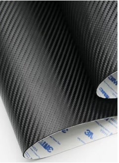 SARAOONT 3D Matte Black Carbon Fiber Vinyl Wrap  A4 Size Self Adhesive Anti Wrinkle Air Release Automotive DIY Sticker  - Image 1