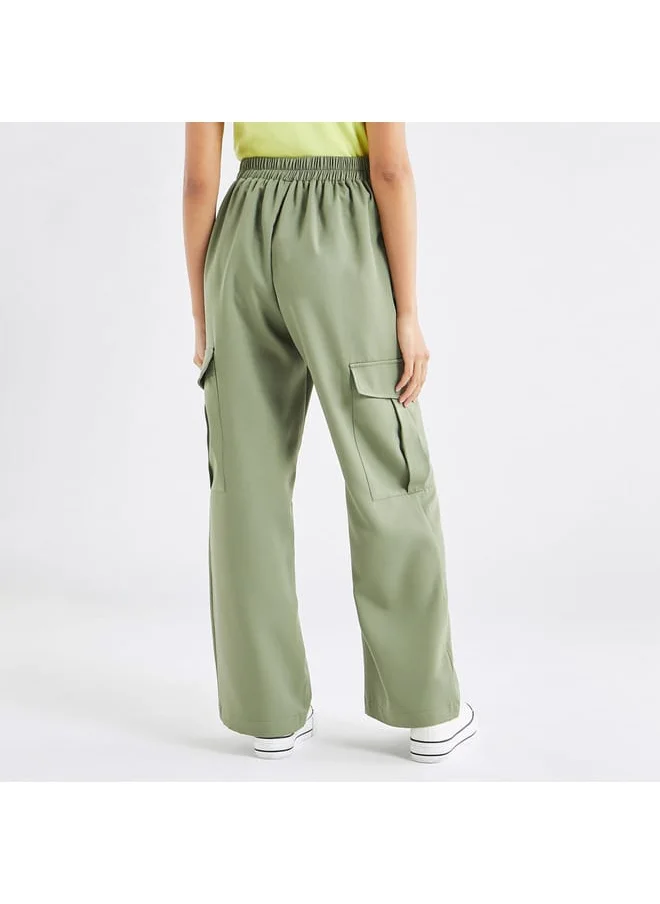 Splash FAV Solid Relaxed Fit Pants with Pockets