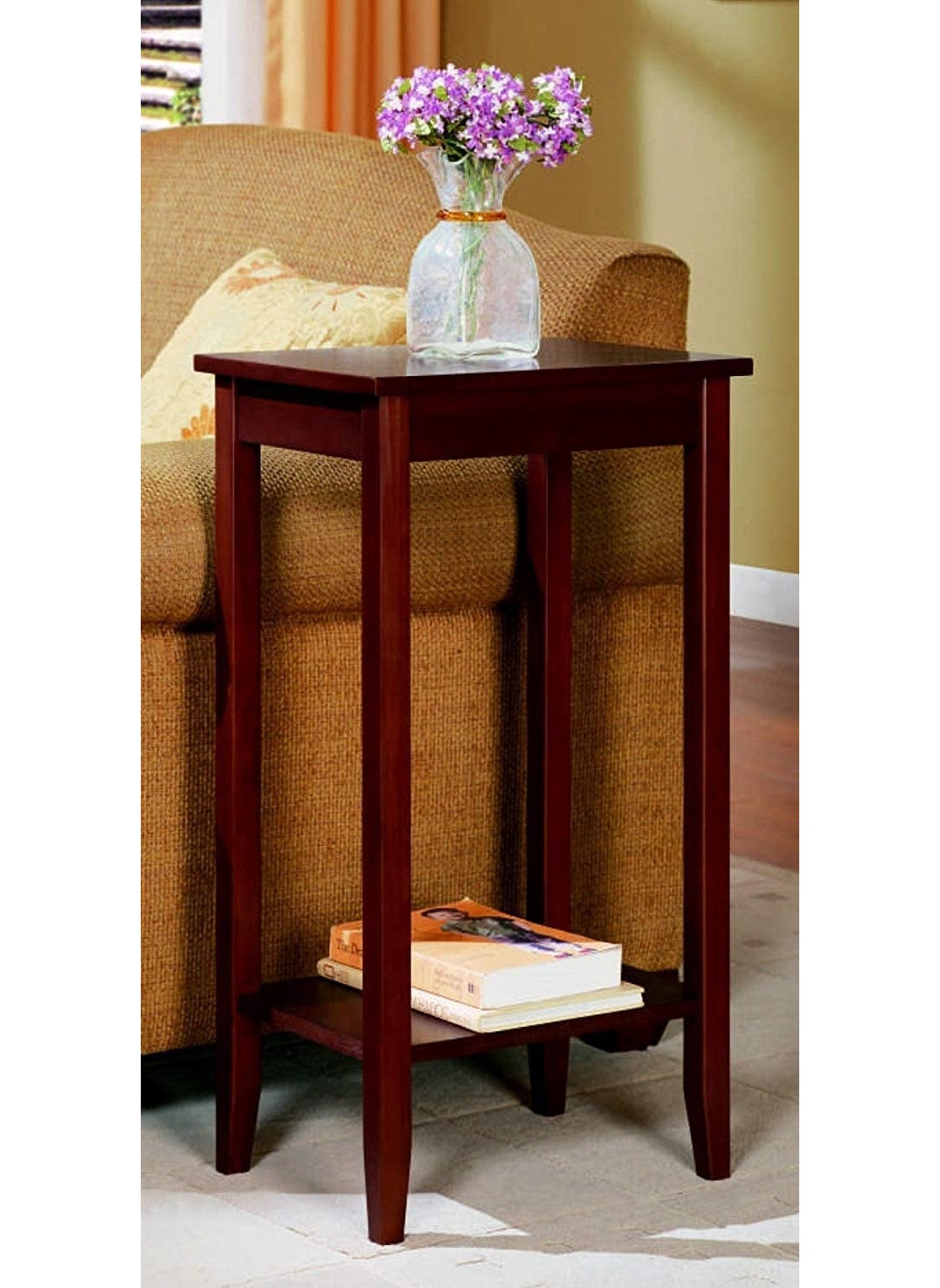 Umark Umark Tall End Table Long Table with Lower Self Sheesham Wood Table for Home Decor Natural Brown Finish  - Image 2