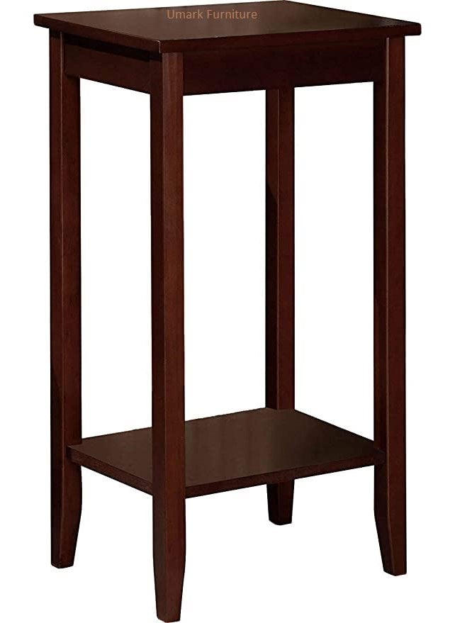 Umark Umark Tall End Table Long Table with Lower Self Sheesham Wood Table for Home Decor Natural Brown Finish  - Image 1