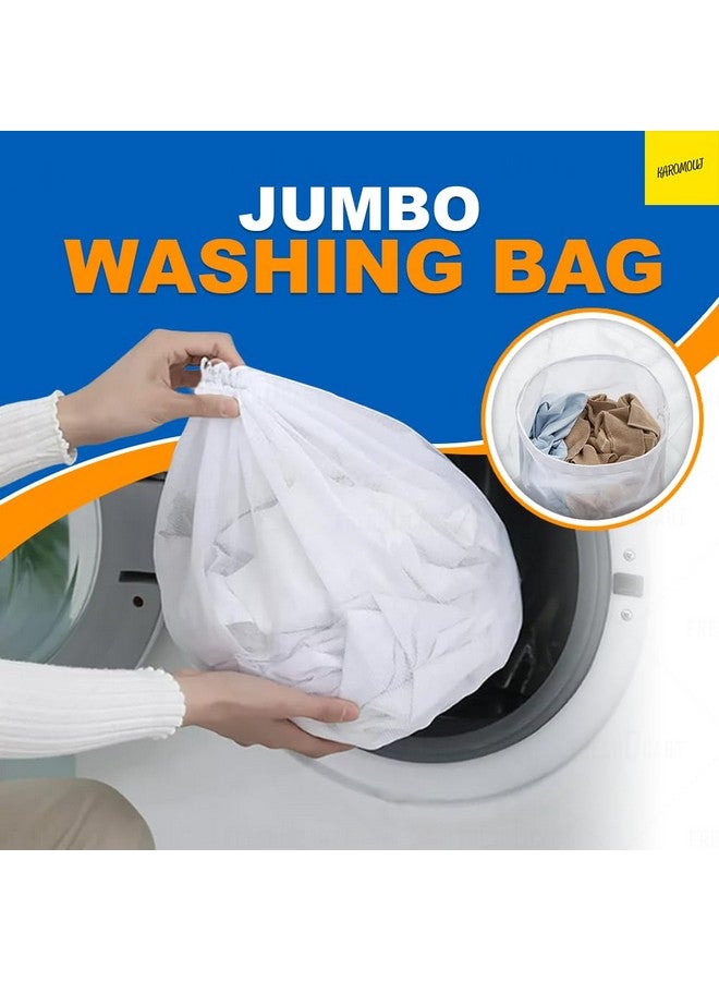 Karomouj Kma657 Cloth Washing Bag Washing Laundry Bag Innerwear Travel Organizer Socks Wash Bag With Node For Bra,Shirts,Clothes,Dress (Multicolor, Pack Of 1) - Nylon - Image 2