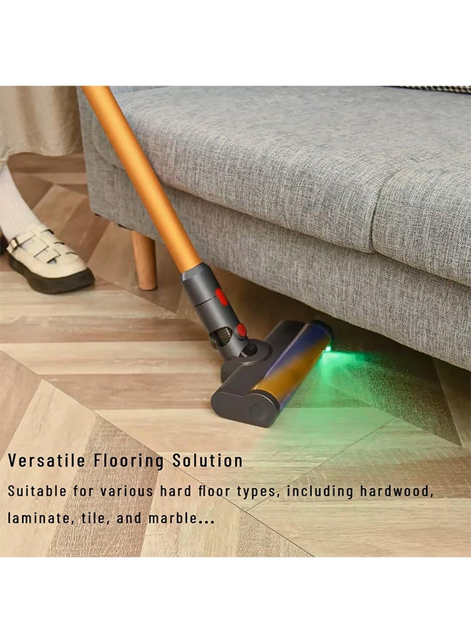 بكومور ملحقات المكنسة الكهربائية رأس المحرك لـ Dyson V7 V8 V10 V11 V15 — رأس فرشاة أرضية دوارة ناعمة مع موصل سريع الفك، ومصباح LED لكشف الغبار، وملحق مكنسة كهربائية متوافق مع الأرضيات الصلبة والسجاد، ورأس تنظيف بديل وقطع غيار - Image 4