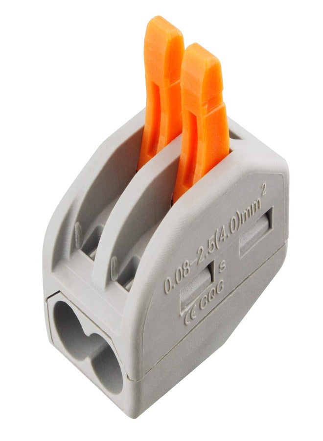 XHF2018 50 Pcs Lever Connectors Nuts 2 Conductor Combination Compact Wire Connectors Fast Connection Terminal 28-12 AWG Suitable for Multiple Types - Image 2