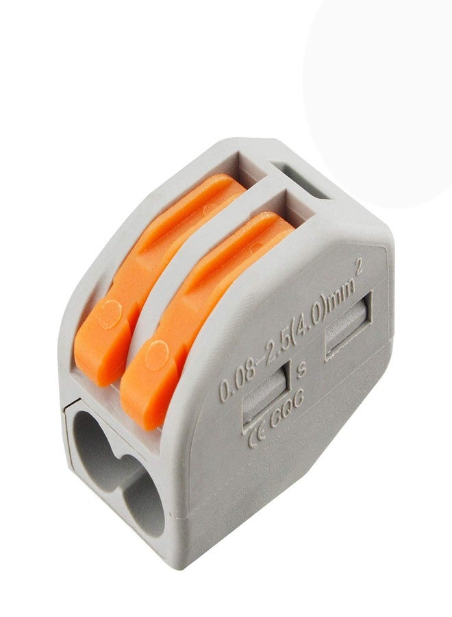 XHF2018 50 Pcs Lever Connectors Nuts 2 Conductor Combination Compact Wire Connectors Fast Connection Terminal 28-12 AWG Suitable for Multiple Types - Image 1