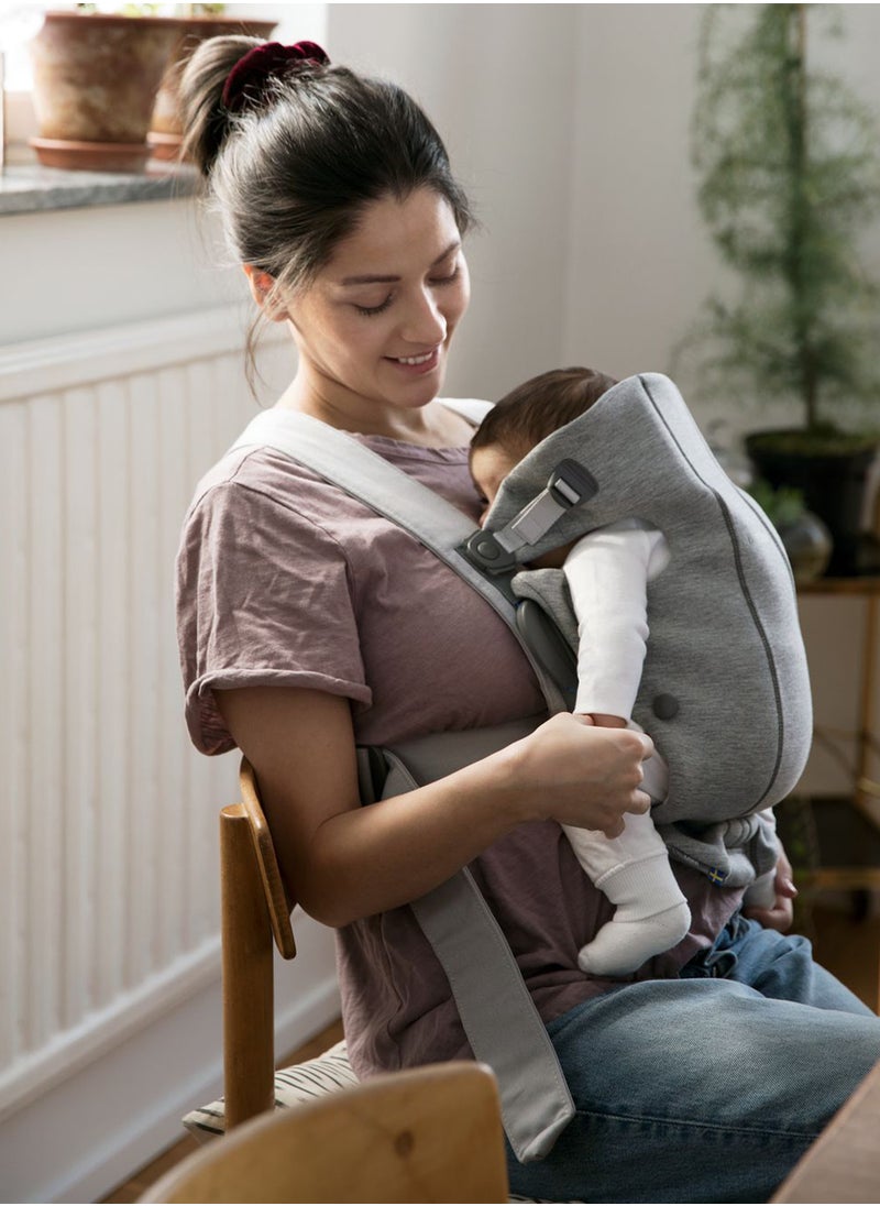 BABYBJORN Baby 3D Jersey Carrier Mini Light Grey  - Image 3