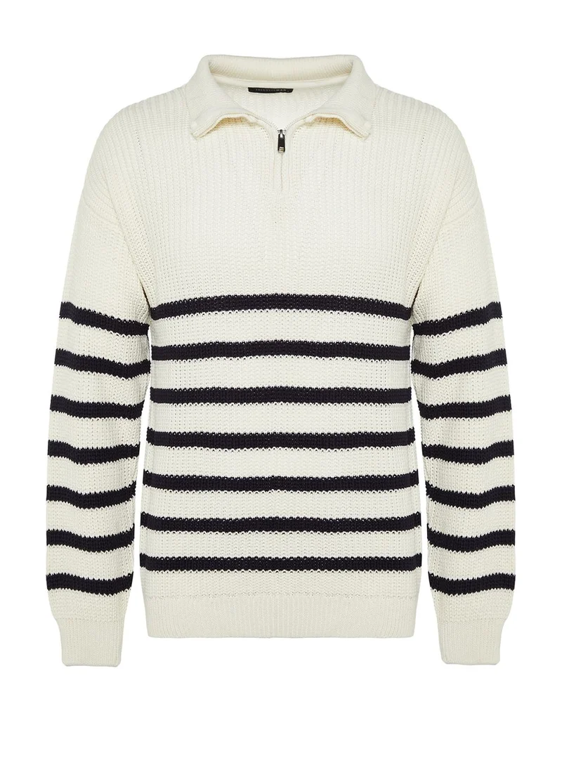 trendyol Half Zippered Knitted Sweater