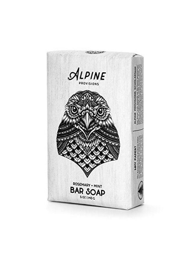 Alpine Provisions - Vegan Bar Soap Rosemary + Mint 5 Oz Plasticfree Paper Wrapping - Image 1