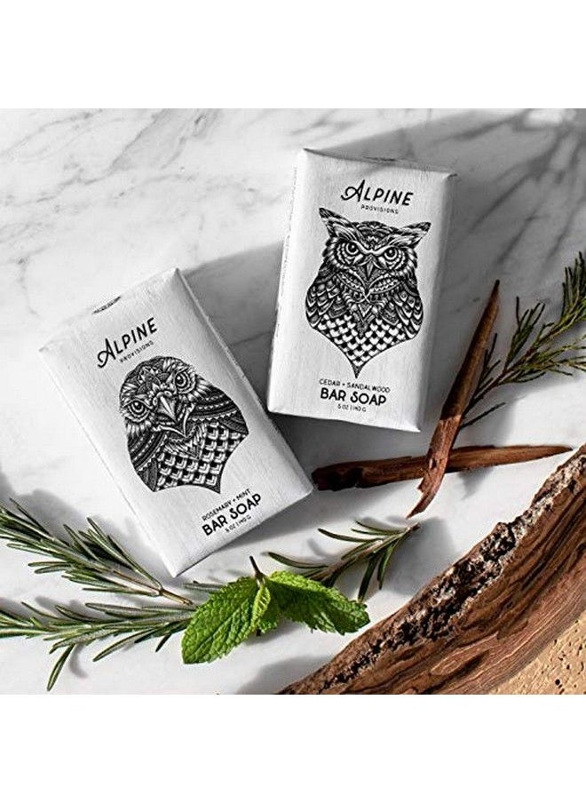 Alpine Provisions - Vegan Bar Soap Rosemary + Mint 5 Oz Plasticfree Paper Wrapping - Image 1