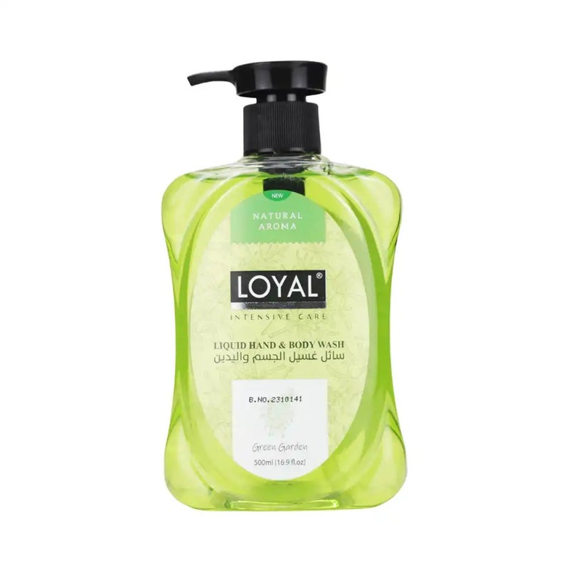 loyal غسول يدين وجسم سائل طبيعي لويل حديقة خضراء - 500 مل - Image 1
