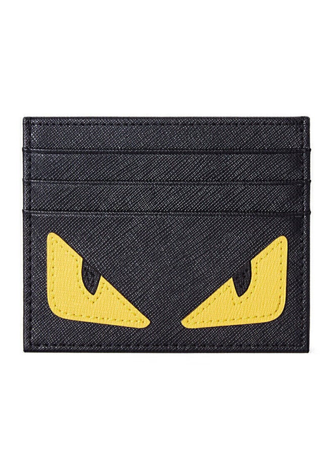 Bostanten Bosidandun Little Monster Card Holder, Trendy Ultra-thin Mini Card Case, Multi-slot Leather Wallet Card Holder, Card Sleeve For Men - Image 2