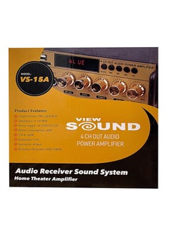فيو ساوند مكبر صوت View Sound  4 قنوات -VS-15A أسود*ذهبي  - Image 4