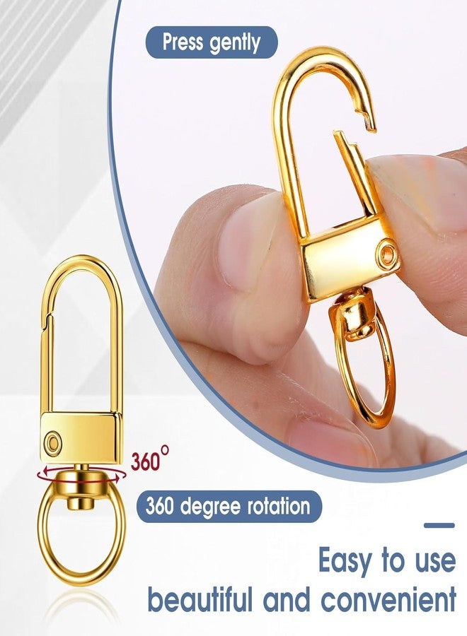 Evaluemart Pack of 5 Metal Lobster Claw Clasps, Swivel Lanyards Trigger Snap Hooks Strap for Keychain Key Rings DIY Bags Jewelry Findings Crafts(Golden Colour) - Image 4