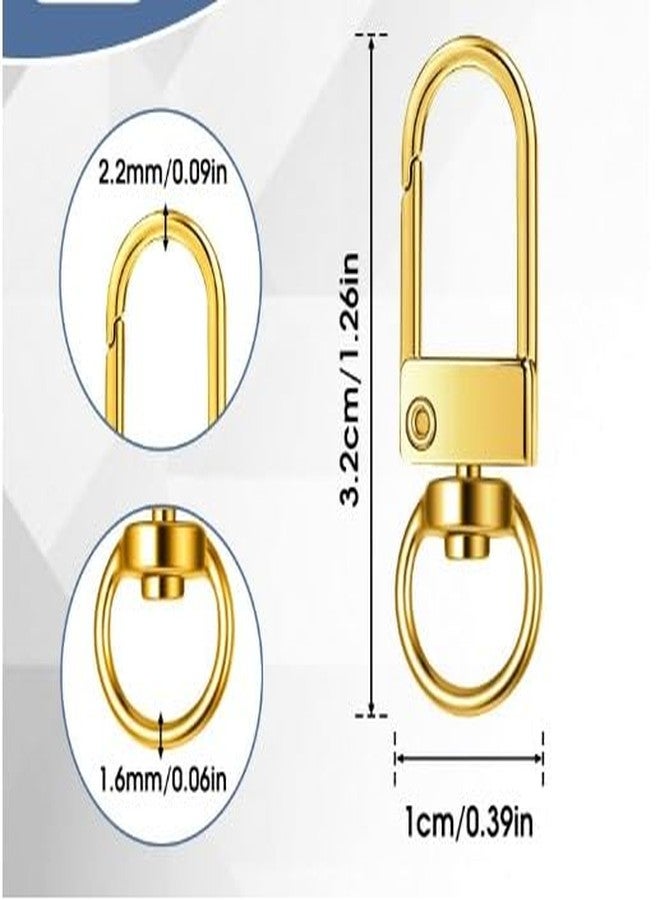 Evaluemart Pack of 5 Metal Lobster Claw Clasps, Swivel Lanyards Trigger Snap Hooks Strap for Keychain Key Rings DIY Bags Jewelry Findings Crafts(Golden Colour) - Image 3