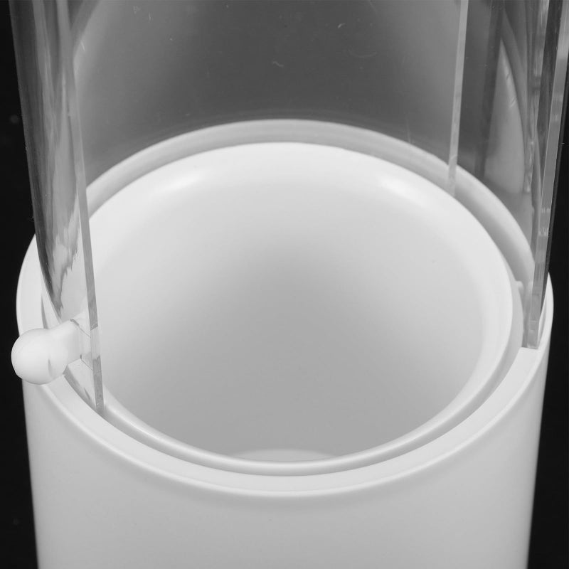 Rotating Makeup Brush Organizer Box With Lid Dustproof Cosmetic Brush Holder White - Image 5