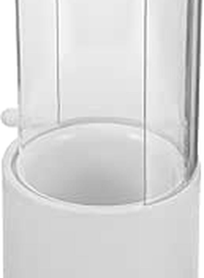 Rotating Makeup Brush Organizer Box With Lid Dustproof Cosmetic Brush Holder White - Image 1