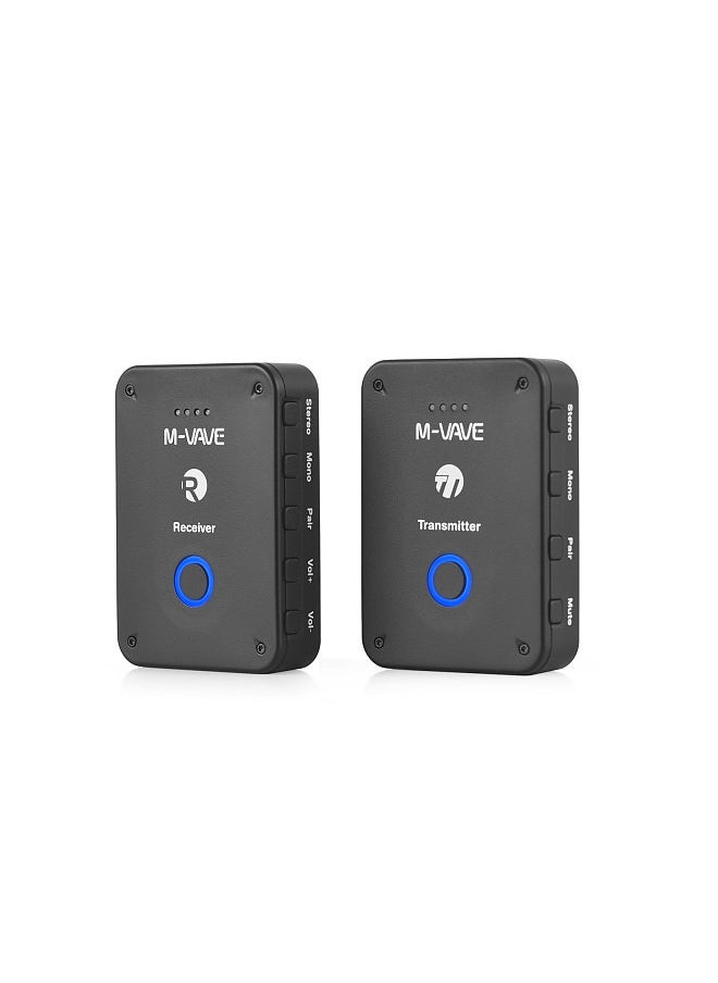Generic - M-VAVE Wireless Earphone Monitor Transmission System Rechargeable 2.4GHz Transmitter and Receiver Mono/Stereo Switch 24bit/48KHz Lossless Digital Transmission Sound Quality - Image 1