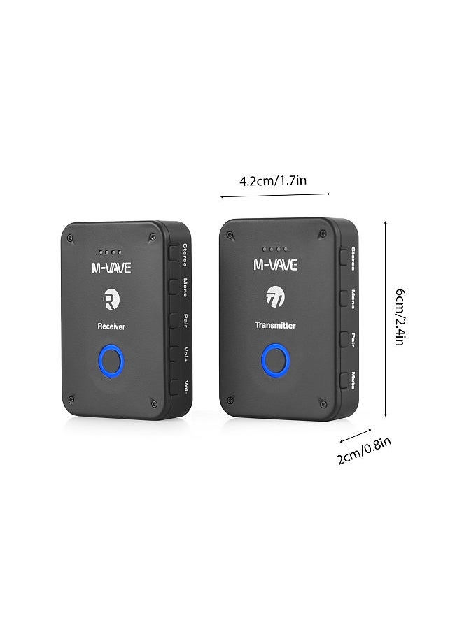 Generic - M-VAVE Wireless Earphone Monitor Transmission System Rechargeable 2.4GHz Transmitter and Receiver Mono/Stereo Switch 24bit/48KHz Lossless Digital Transmission Sound Quality - Image 1