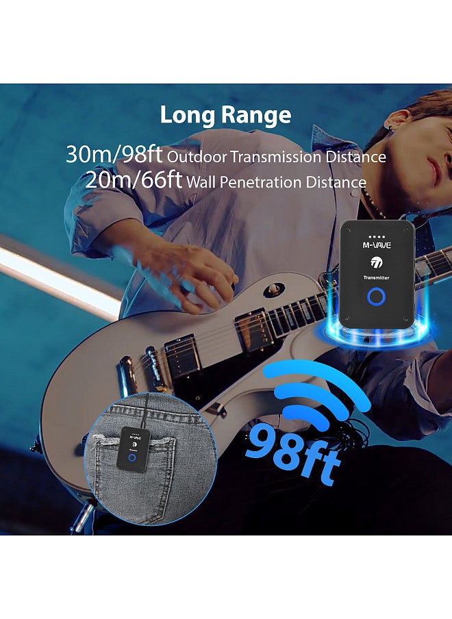 Generic - M-VAVE Wireless Earphone Monitor Transmission System Rechargeable 2.4GHz Transmitter and Receiver Mono/Stereo Switch 24bit/48KHz Lossless Digital Transmission Sound Quality - Image 1
