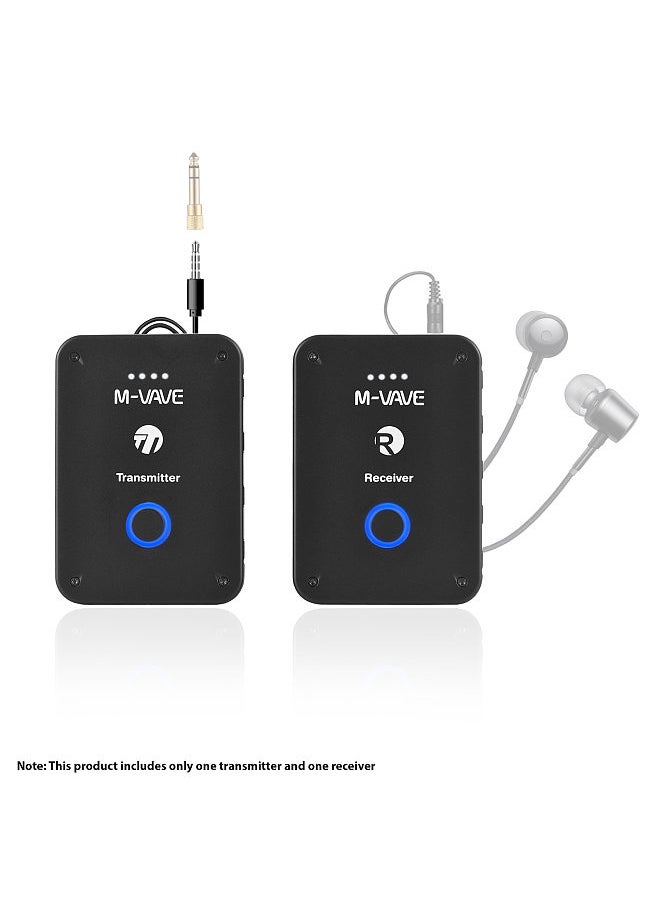 Generic - M-VAVE Wireless Earphone Monitor Transmission System Rechargeable 2.4GHz Transmitter and Receiver Mono/Stereo Switch 24bit/48KHz Lossless Digital Transmission Sound Quality - Image 1