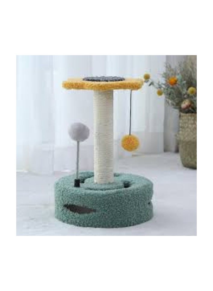 Golden Cat,Cats Scratching Post Tower,Cat Tree (Color Yellow) - Image 2