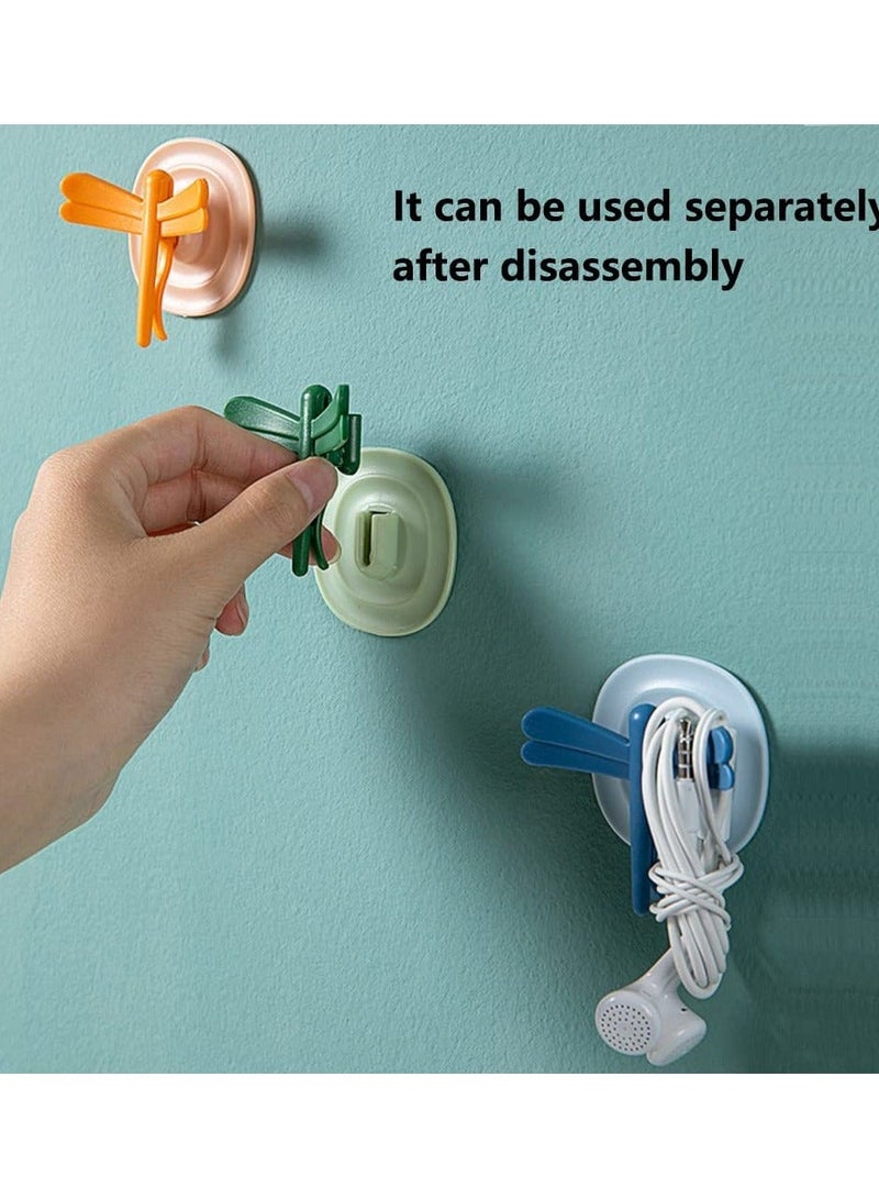 Y&D SYOSI Multifunction Wall Hooks, Reusable Dragonfly Seamless Adhesive Holders, Decorative Hooks for Coat Towel Waterproof Bathroom Kitchen Hanging Heavy Duty, 4 Pcs  - Image 2