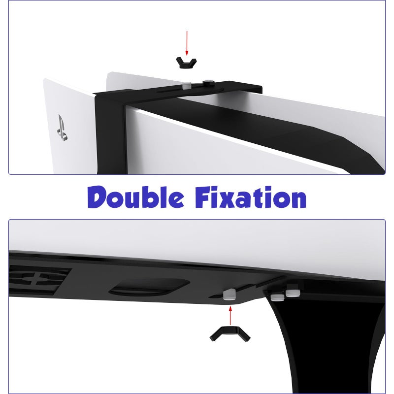 ZHSX Wall Mount for Ps5 Models,Ps5 Shelf Playstation Wall Mount Compatible with Ps5ã€Ps5 Pro and Ps5 Slim Disc Adjustable Length and Width Holds Two Controllers - Image 5