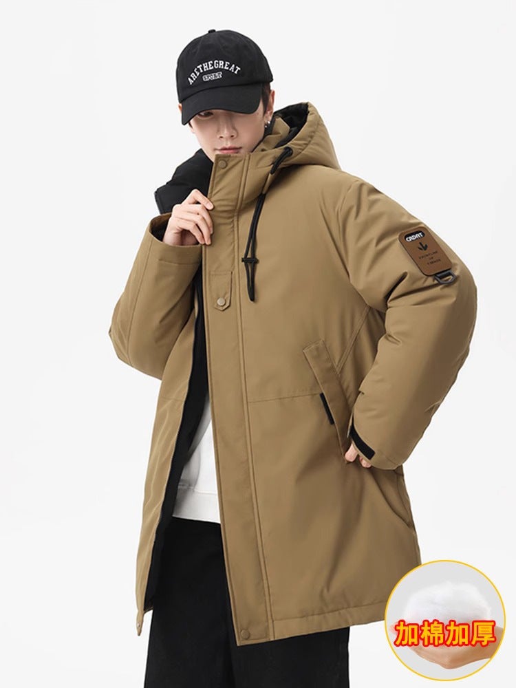 Wassup Winter Down Cotton-Padded Jacket For Men And Women Mid-Length Parker Cotton-Padded Coat Thickened Cotton-Padded Coat Trendy Coat - Image 2