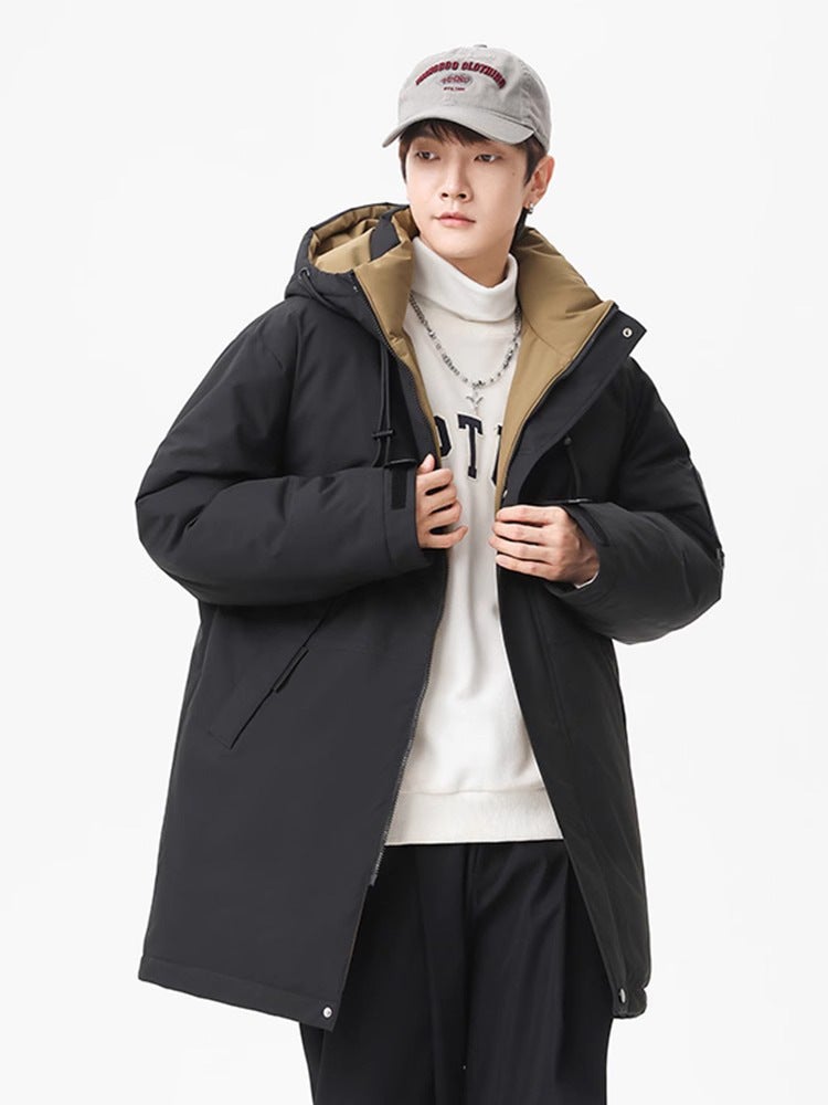 Wassup Winter Down Cotton-Padded Jacket For Men And Women Mid-Length Parker Cotton-Padded Coat Thickened Cotton-Padded Coat Trendy Coat - Image 3