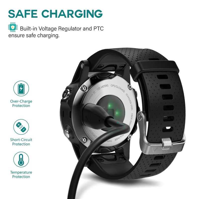 TUSITA USB-C Plug Charging/Data Cable Compatible with Garmin Watch - 1M, 2-Pack - Image 5