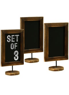 Set Of 3 Tabletop Chalkboard Sign With Burnt Wood Frame And Round Base, Decorative Wedding Table Place Card Signage, Rustic Small Kitchen Countertop Memo Board - pzsku/ZA626D4CCB51C310D3A09Z/45/_/1731922555/d00f00b0-45fb-43f9-b008-96cba1594e69