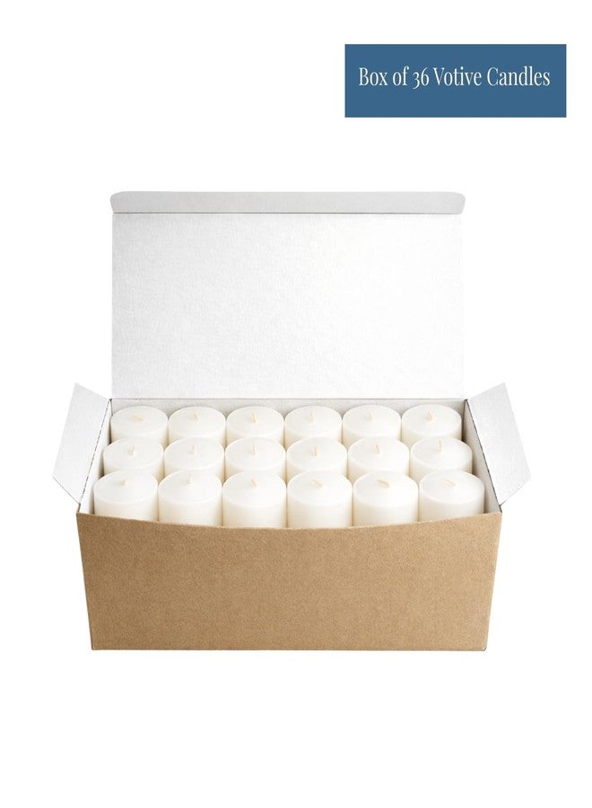 Candlestock White Votive Candles - Box of 36 Candles, 15 Hour Burn Time, Made in The USA, Candles for Parties, Events, Restaurants, Spas, Decorations, Home, Unscented Candles - Image 4